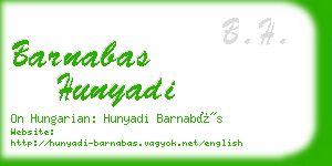 barnabas hunyadi business card